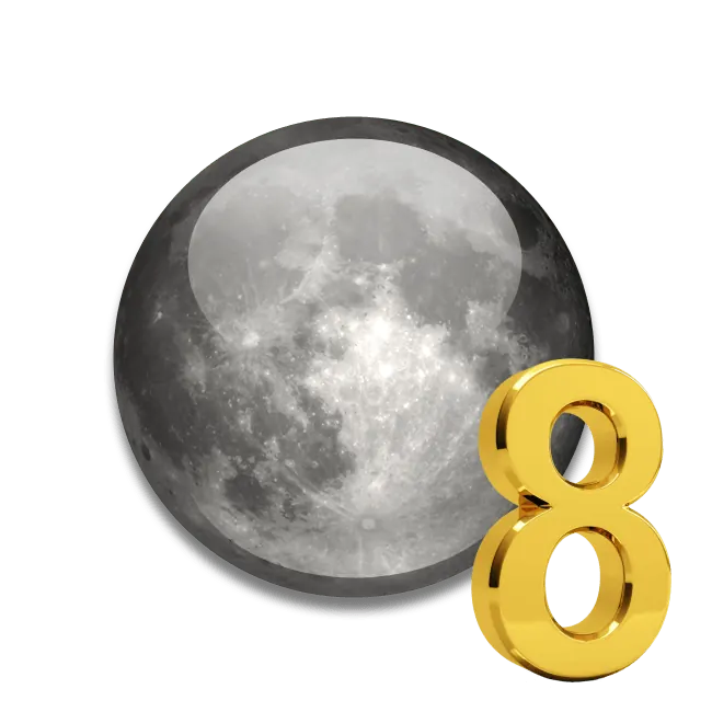 Luna în casa 8